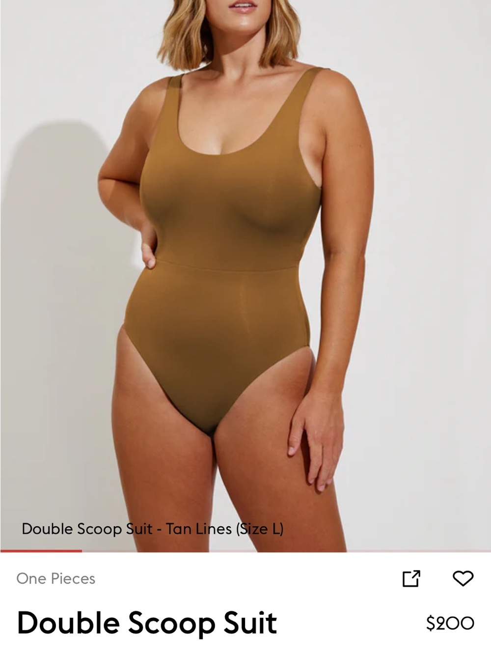 Left On Friday Tan One-Piece Swimsuit